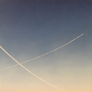 Image of the painting, Two Contrails West by Glen Hansen